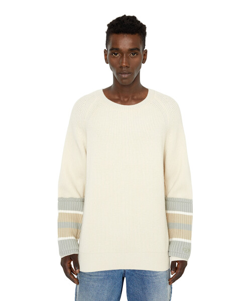 DIESEL（ディーゼル）の「メンズ ニット ダメージ加工 ボーダー