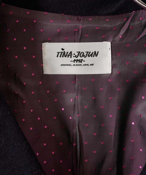 ハート刺繍 ウールミックス ピーコート TINA：JOJUN（ピーコート