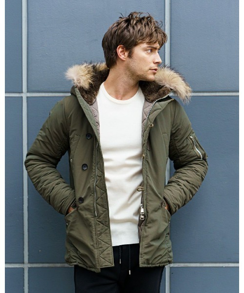 wjk（ダヴルジェイケイ）の「CORDURA N-3B/real fur（ミリタリー