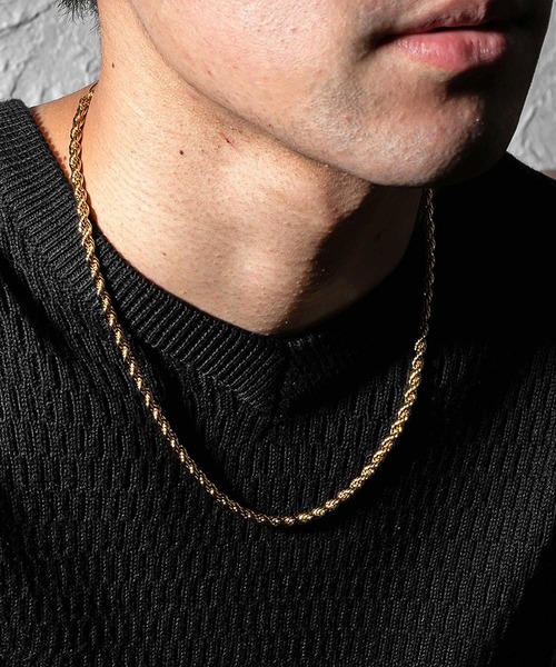 スクリューチェーンネックレス メンズ アクセサリー（ネックレス
