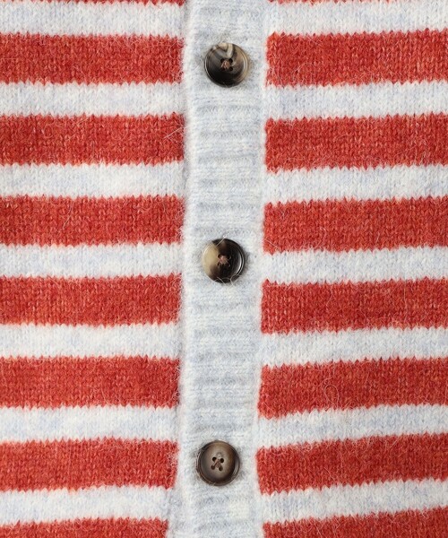 caban（キャバン）の「アルパカボーダー クルーネックカーディガン