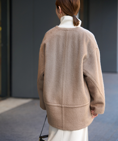 IENA（イエナ）の「モヘアシャギーハーフコート（その他アウター