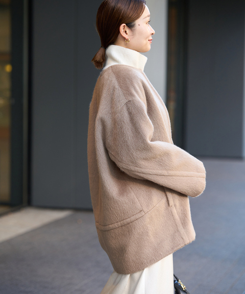 IENA（イエナ）の「モヘアシャギーハーフコート（その他アウター