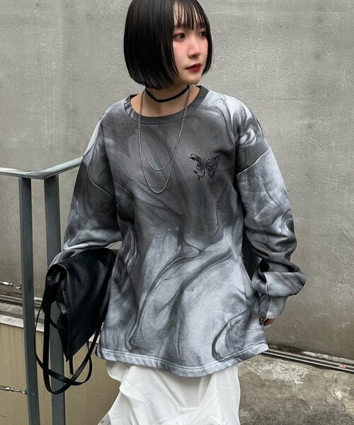 セール】【Mavie..7】アソートカラー胸刺繍スウェットプルオーバー