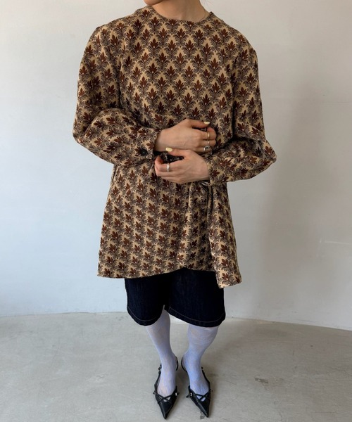 ジャガードフラワードレス【SANSeLF】 sanw21（ワンピース）｜SANSeLF