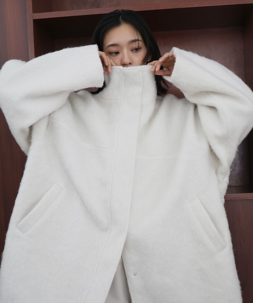 hellam（へラム）の「シャギースタンドカラーコート（ステンカラー