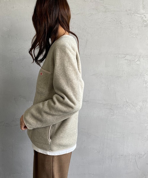 DANTON（ダントン）の「[DANTON/ダントン] フリース ノーカラープル