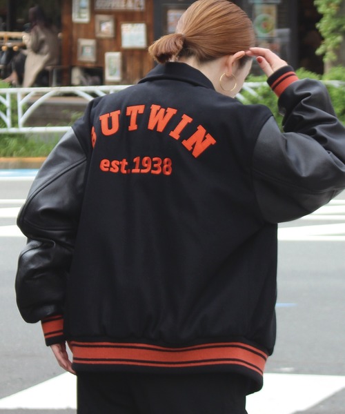 BUTWIN（バトウィン）の「[本革]BUTWIN/LEATHER×WOOLスタジャン