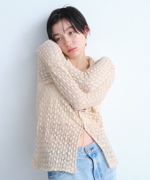 CODE A（コードエー）の「◇CODE A｜shrink lace blouse（シャツ