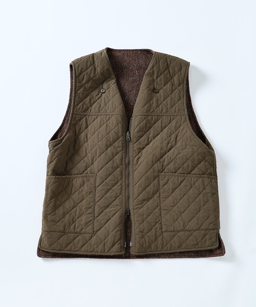セール】J.S.Homestead / ツイード キルト リバーシブル ベスト