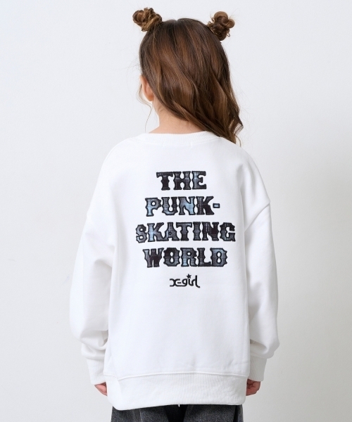 セール】チェックパッチロゴトレーナー（スウェット）｜X-girl Stages