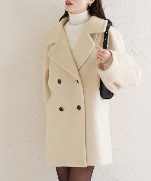 mystic（ミスティック）の「ウール混 シャギーミドルコート（その他