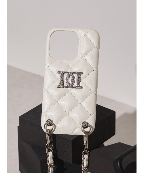 ストーンロゴキルティングiPhoneケース（スマホケース/カバー