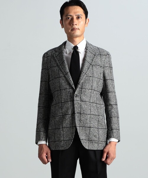 セール】ベビーアルパカウール 2Bシングルテーラードジャケット FERLA