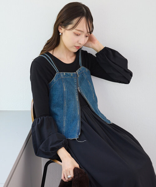 セール】【セットアップ対応】デニムビスチェ（キャミソール