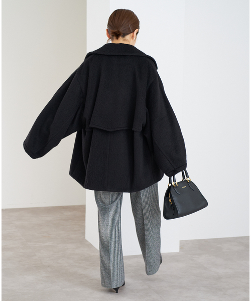 IENA（イエナ）の「モヘヤミックスシャギーショートコート（その他