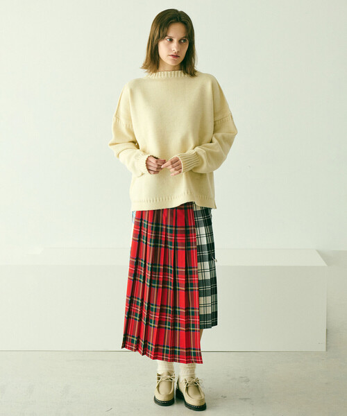 Le Tricoteur | クロップド ガンジーセーター WOMEN（ニット/セーター