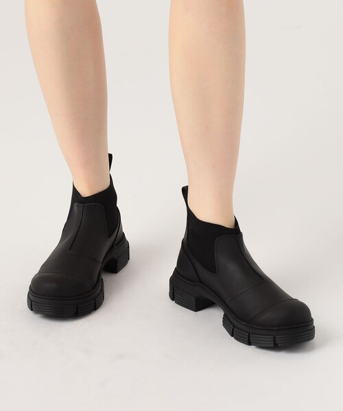 GANNI（ガニー）の「GANNI Recycled Rubber Crop City ショートブーツ
