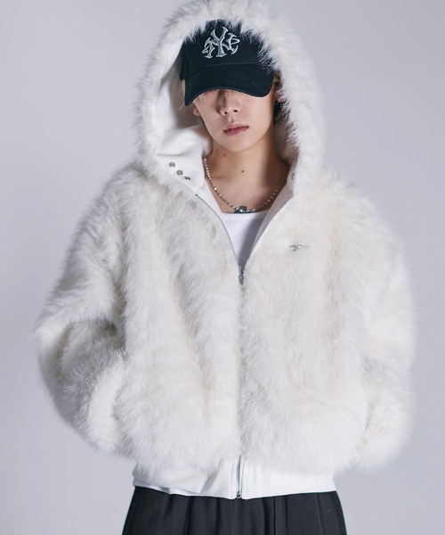 MSG（エムエスジー）の「ファーリバーシブルフードジャケット【UNISEX