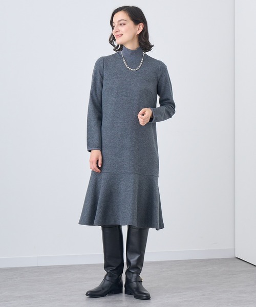 ANAYI（アナイ）の「ウールジャージーヘムフレア ワンピース