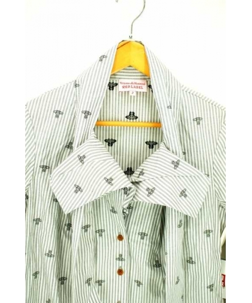 ブランド古着】オーブ柄 リボンシャツ（シャツ/ブラウス）｜Vivienne