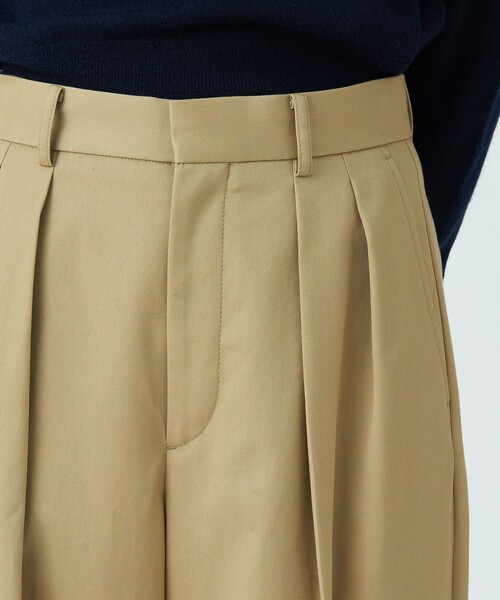 MACPHEE（マカフィー）の「□コットンチノ タックワイドパンツ