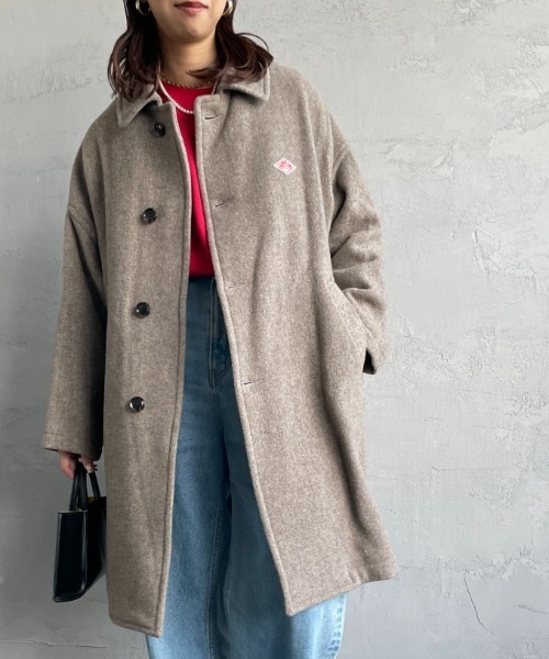 セール】[DANTON/ダントン] ウールライトパイル ステンカラーロング