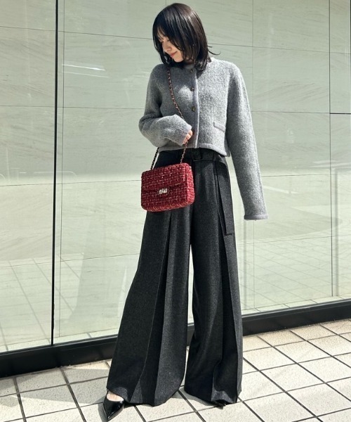 FRAY I.D（フレイアイディー）の「ハイウエストベルトデザインワイド