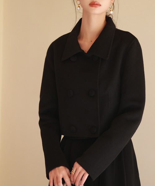 ダブルボタンショート丈チェスターコート（ピーコート）｜SAISON DE