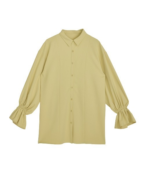 AMERI♡BACK HEARTDESIGNOVER BLOUSE/ブラウン BACK HEART DESIGN OVER