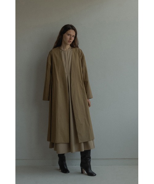 MANOF（マノフ）の「NO COLLAR A-LINE COAT（ノーカラージャケット