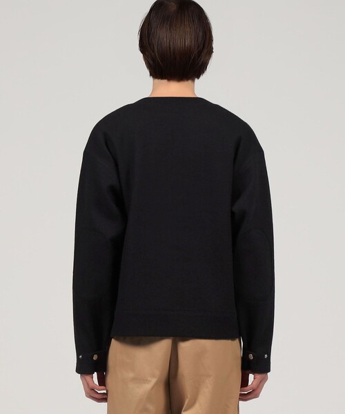 CABaN ウールコットンダブルフェイス エンブロイダリープルオーバー