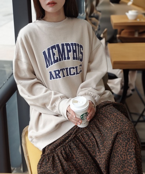 CORNERS（コーナーズ）の「裏起毛カレッジロゴビッグシルエット