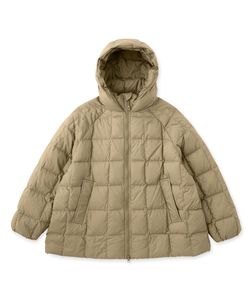 WOMEN'S NYLON TAFFETA SQUARE QUILTED DOWN JACKET（ダウンジャケット