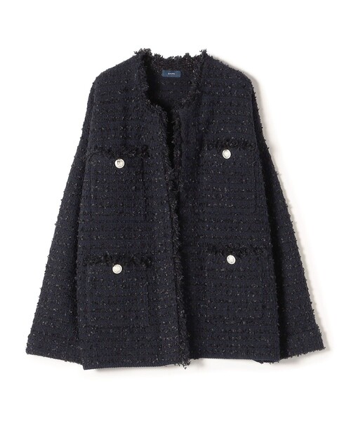 SHIPS（シップス）の「〈手洗い可能〉ニット ツイード クルーネック