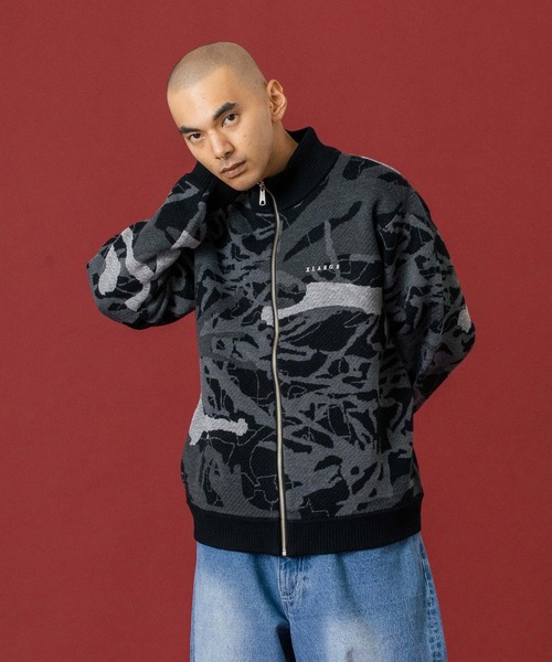 セール】GEOMETRIC ZIP UP KNIT SWEATER（ニット/セーター）｜XLARGE
