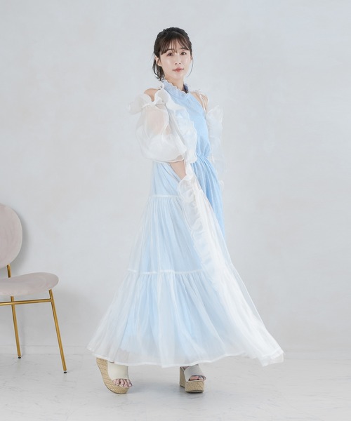 qumerry.（キュメリ）の「ギャザーフリルシアードレス（ワンピース