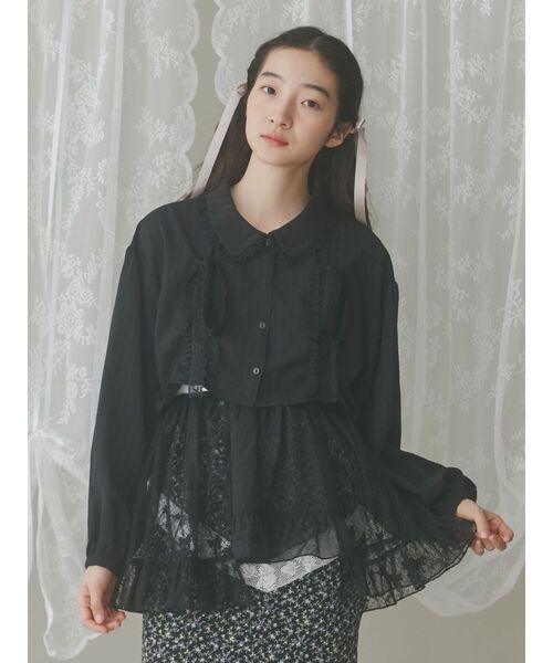 merry jenny（メリージェニー）の「sheer lacy frill apron（スカート