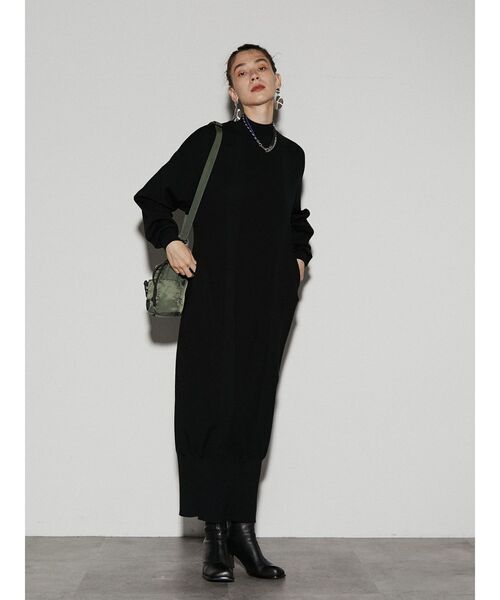 ヨーコチャン パール コクーン ワンピース ブラック 38 ⭐︎ 美品