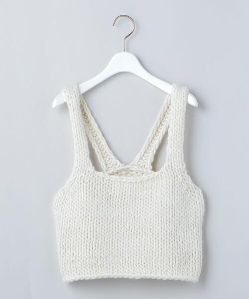 6（ロク）の「＜6(ROKU)＞WOOL ROVING KNIT CAMISOLE/ニット（ニット