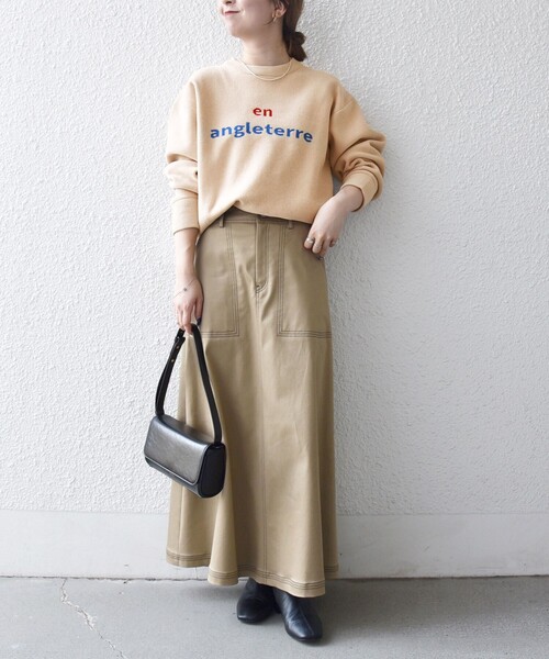 セール】SHIPS any:〈手洗い可能〉モールヤーン クルーネック ロゴ