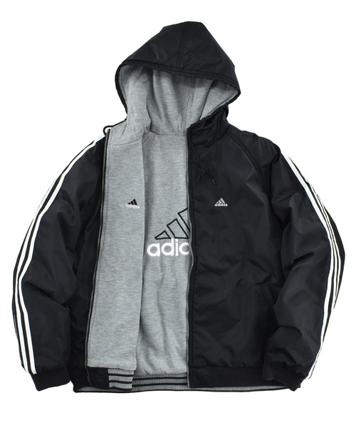 USED】Y2K adidas リバーシブル ナイロンジャケット（ナイロン