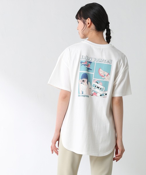 Honeys（ハニーズ）の「イラストプリントTシャツ（Tシャツ/カットソー