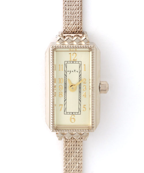 agete（アガット）の「スクエアフェイスウォッチ 【AGETENO.26YG時計