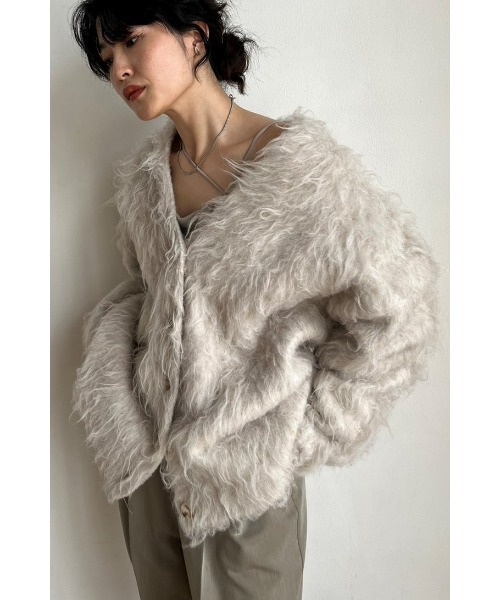 STYLEMIXER（スタイルミキサー）の「ヘアリーカールニットカーデ