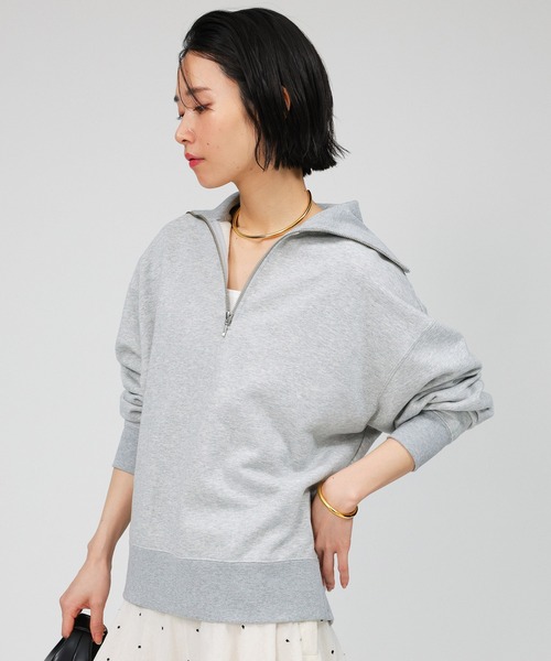 BABYLONE（バビロン）の「裏毛ハーフジッププルオーバー（スウェット