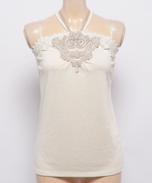 axes femme（アクシーズファム）の「レースホルターネックキャミ