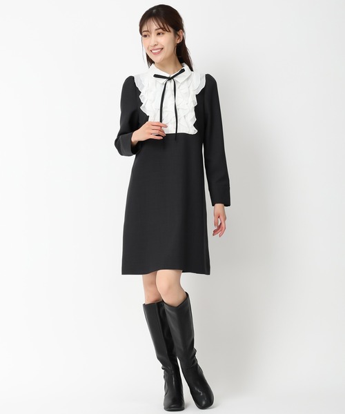 セール】フリルブラウスミニワンピース/MM447404（ワンピース）｜MISCH