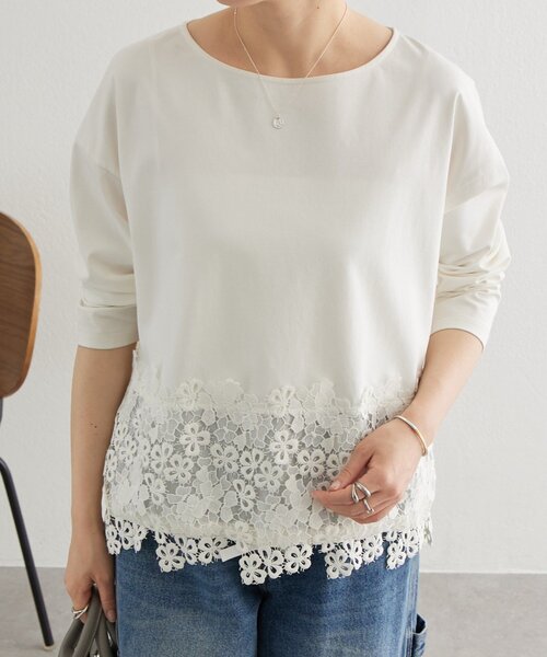 裾レースカットソー（Tシャツ/カットソー）｜BEARDSLEY（ビアズリー