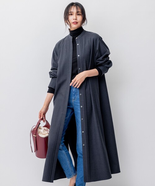 23区（ニジュウサンク）の「【洗える】ウールストレッチツイル シャツ